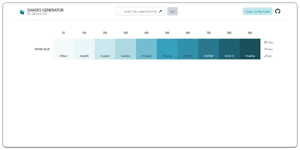 Color shades Generator for Tailwind CSS